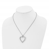 Chisel Stainless Steel Polished Twisted Heart Pendant on an Cable Chain Necklace, 18" view 4