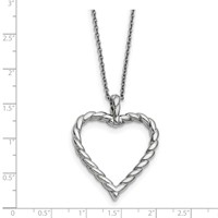 Chisel Stainless Steel Polished Twisted Heart Pendant on an Cable Chain Necklace, 18" view 5