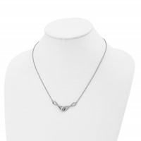 Stainless Steel Polished Infinity Symbols Necklace, 19" view 4