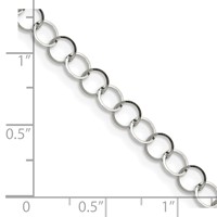 Chisel Stainless Steel Polished Fancy Link Chain - 22in view 5