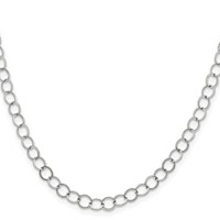 Chisel Stainless Steel Polished 6mm Circle Link Necklace, 22" view 2