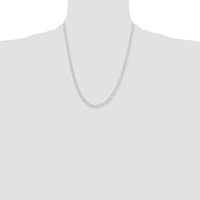 Chisel Stainless Steel Polished 6mm Circle Link Necklace, 22" view 4