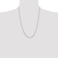 Stainless Steel Polished 8mm Circle Link Necklace, 24" view 2