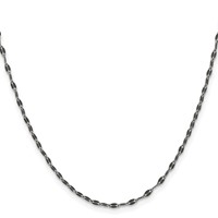 Chisel Stainless Steel Oxidized 2.5mm Alternate Anchor Link Chain, 16" view 2