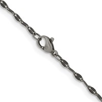 Chisel Stainless Steel Oxidized 2.5mm Alternate Anchor Link Chain, 16" view 3