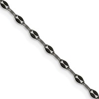 Chisel Stainless Steel Oxidized 2.5mm Alternate Anchor Link Chain, 16" view 1