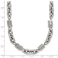 Chisel Stainless Steel Polished Necklace, 20" view 4