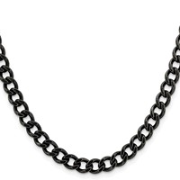 Chisel Stainless Steel Antiqued 6.7mm Curb Chain, 24" view 2