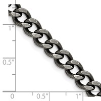 Chisel Stainless Steel Antiqued 6.7mm Curb Chain, 24" view 5