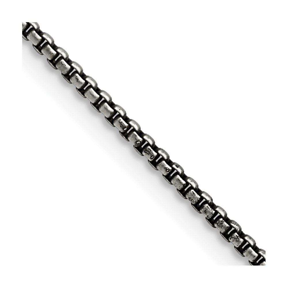Chisel Stainless Steel Antiqued 2.25mm 18 Inch Box Chain