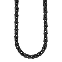 Chisel Stainless Steel Polished Black IP-plated Link Necklace, 20" view 3