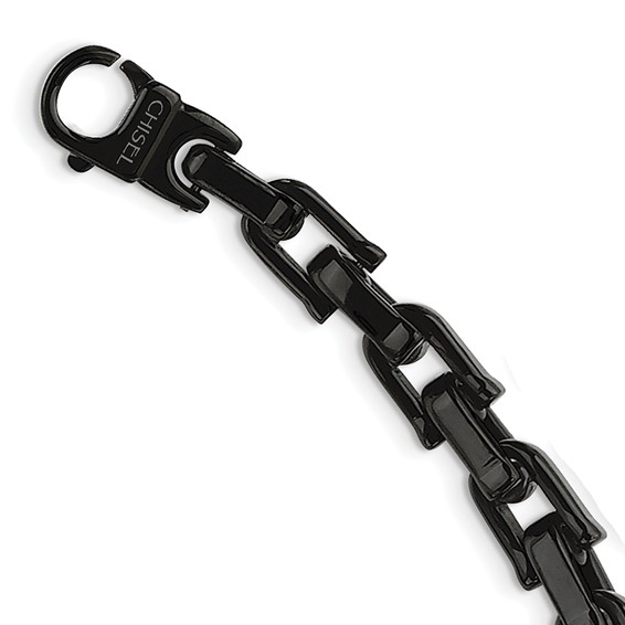 Chisel Stainless Steel Polished Black IP-plated 20 inch Link Necklace