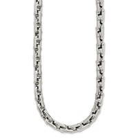 Chisel Stainless Steel Polished Link Necklace, 20" view 3