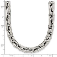 Chisel Stainless Steel Polished Link Necklace, 20" view 4