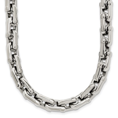 Chisel Stainless Steel Polished Link Necklace, 20"