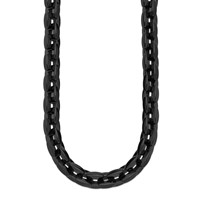 Chisel Stainless Steel Polished Black IP-plated Link Necklace, 20.5" view 3