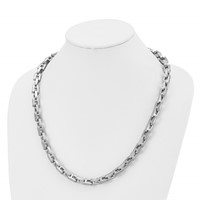Chisel Stainless Steel Brushed and Polished Necklace, 24" view 5
