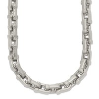 Chisel Stainless Steel Brushed and Polished Necklace, 24" view 1