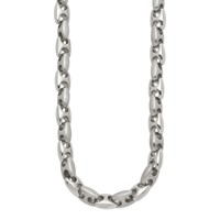 Chisel Stainless Steel Brushed and Polished 20 Inch Necklace view 3