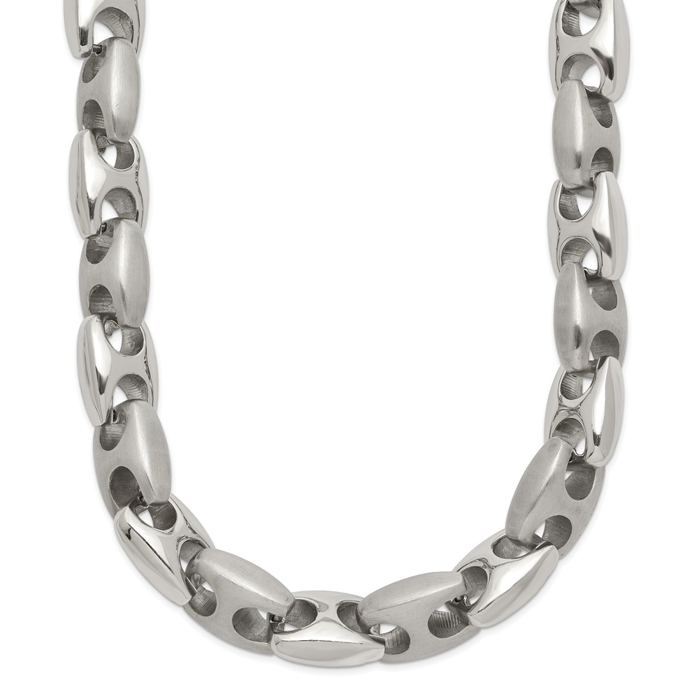 Stainless Steel Brushed and Polished 20in Necklace