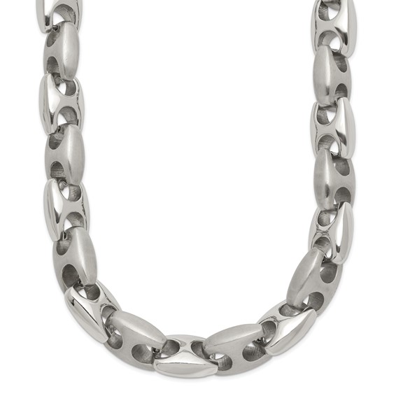 Chisel Stainless Steel Brushed and Polished 20 inch Necklace