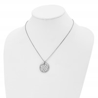 Stainless Steel Polished Mother of Pearl Necklace, 18" view 4