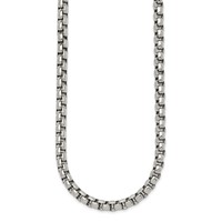 Chisel Stainless Steel Polished Rounded Box Chain - 24in view 2