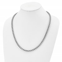Chisel Stainless Steel Polished Rounded Box Chain - 24in view 4