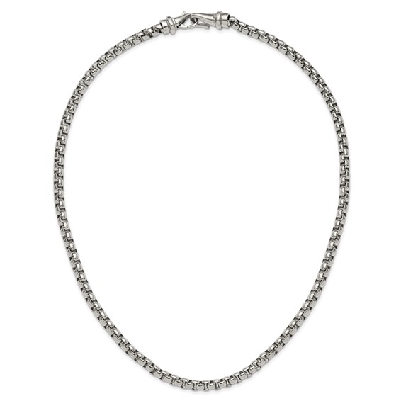 Chisel Stainless Steel Polished 24 inch Rounded Box Chain