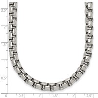 Chisel Stainless Steel Polished Rounded Box Chain - 24in view 5