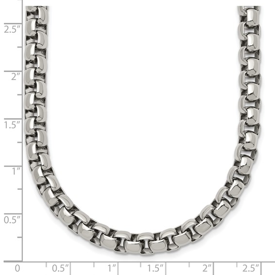 Chisel Stainless Steel Polished 24 inch Rounded Box Chain