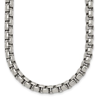Chisel Stainless Steel Polished 24 inch Rounded Box Chain