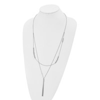 Chisel Stainless Steel Polished Infinity Multi Strand 28 Inch with a 2 Inch Extension Necklace view 5