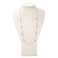 Stainless Steel Polished Butterflies Necklace, 33" view 3