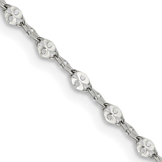 Stainless Steel Polished 2.9mm 16in Fancy Link Chain