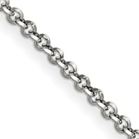 Chisel Stainless Steel Polished 3.2mm 16 Inch Rolo Chain view 1