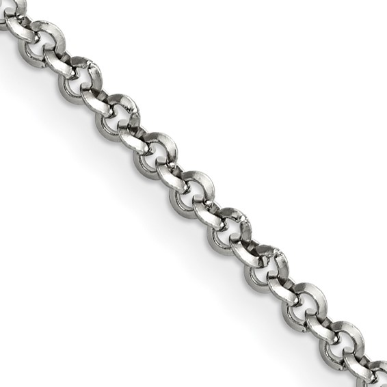 Chisel Stainless Steel Polished 3.2mm 16 inch Rolo Chain