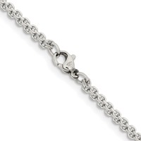 Chisel Stainless Steel Polished 3.1mm Bismark Chain, 16" view 3