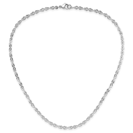 Stainless Steel Polished 3.4mm Fancy Infinity Link Chain