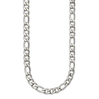 Chisel Stainless Steel Satin 7mm 18 Inch Figaro Chain view 3