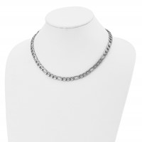 Chisel Stainless Steel Satin 7mm 18 Inch Figaro Chain view 5
