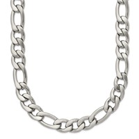 Chisel Stainless Steel Satin 7mm 18 Inch Figaro Chain view 1