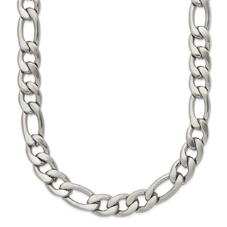 Chisel Stainless Steel Satin 7mm 18 inch Figaro Chain
