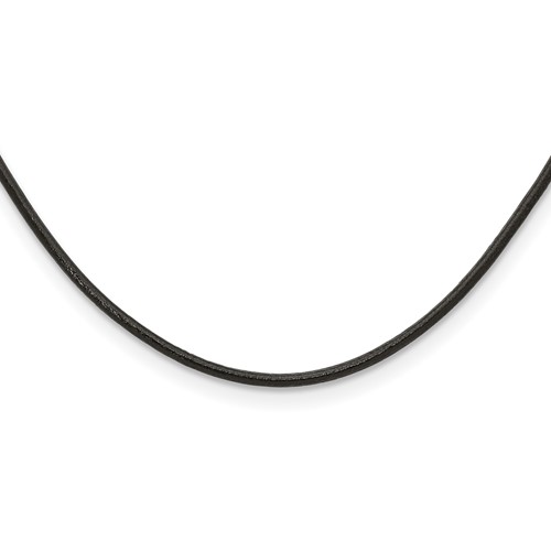 Chisel 3mm Genuine Leather Greece Textured Necklace, 18"