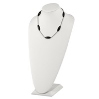 Stainless Steel Polished Black Agate Necklace view 5