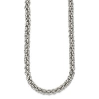 Chisel Stainless Steel Polished Necklace, 24" view 3