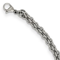 Chisel Stainless Steel Polished Necklace, 24" view 4