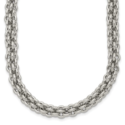 Chisel Stainless Steel Polished Necklace, 24"