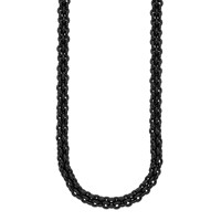 Chisel Stainless Steel Polished Black IP-plated Necklace, 24" view 3