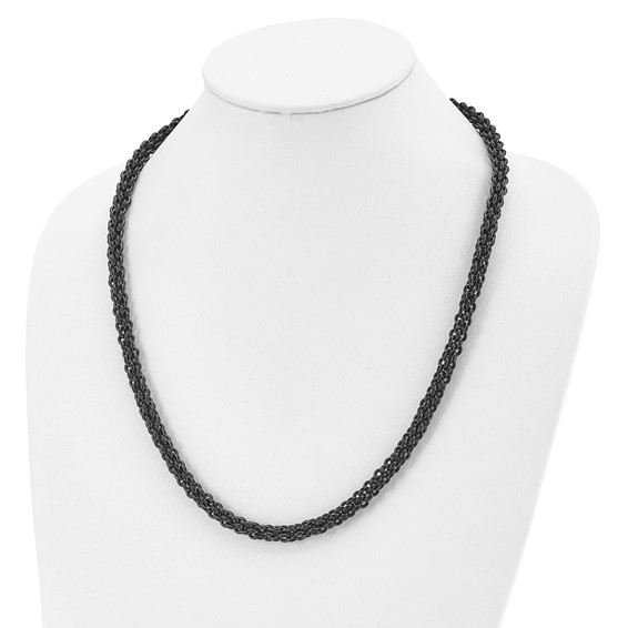 Chisel Stainless Steel Polished Black IP-plated 24 inch Necklace